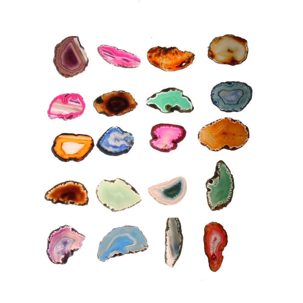 

3-6cm Random Agate Geode Polished Irregular Crystal Slice Brazil Healing Reiki Stone Pendant Mineral Specimens Home Decor