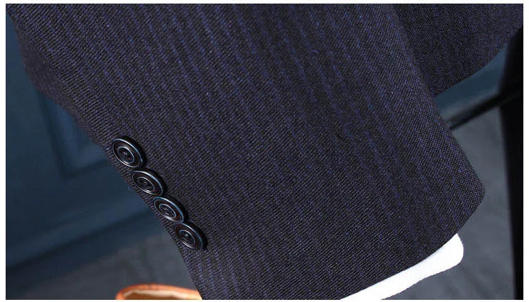 FOLOBE модное однобортное черный синий triped мужские итальянские костюм мужские классические костюмы мужские дизайнерские 3 предмета в