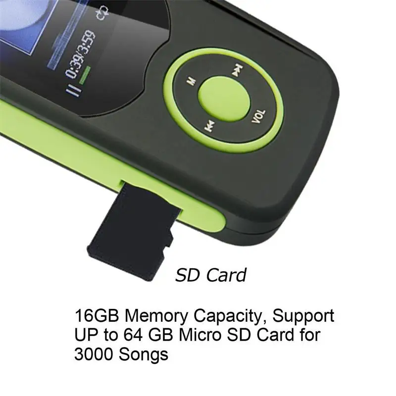 Ruidu X06 Bluetooth 4 0 MP3 плеер 16 Гб спортивный с 1 8 дюймовым цветным меню экран Высокое