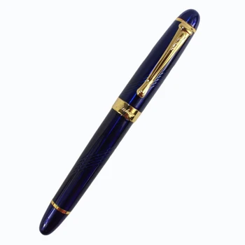 

Jinhao x450 Fountain pen deep blue Twist and Gold