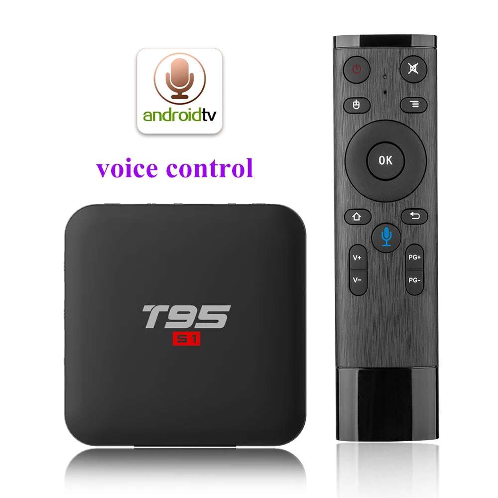 

TV Box T95 S1 Android 7.1 TV Box Amlogic S905W Smart TV Remote Control Quad Core 2.4G WiFi HD Set Top Box Android dropship