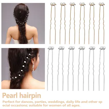 

New Style Jewelry Headwear Faux Pearl Bride Hair Accessories Wedding Party Hair Pins Women Rhinestones Hairpins