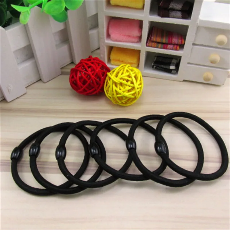 

Han edition hair accessories headwear Black round pearl line Simple rope hair bands bandage head scrunchies for women