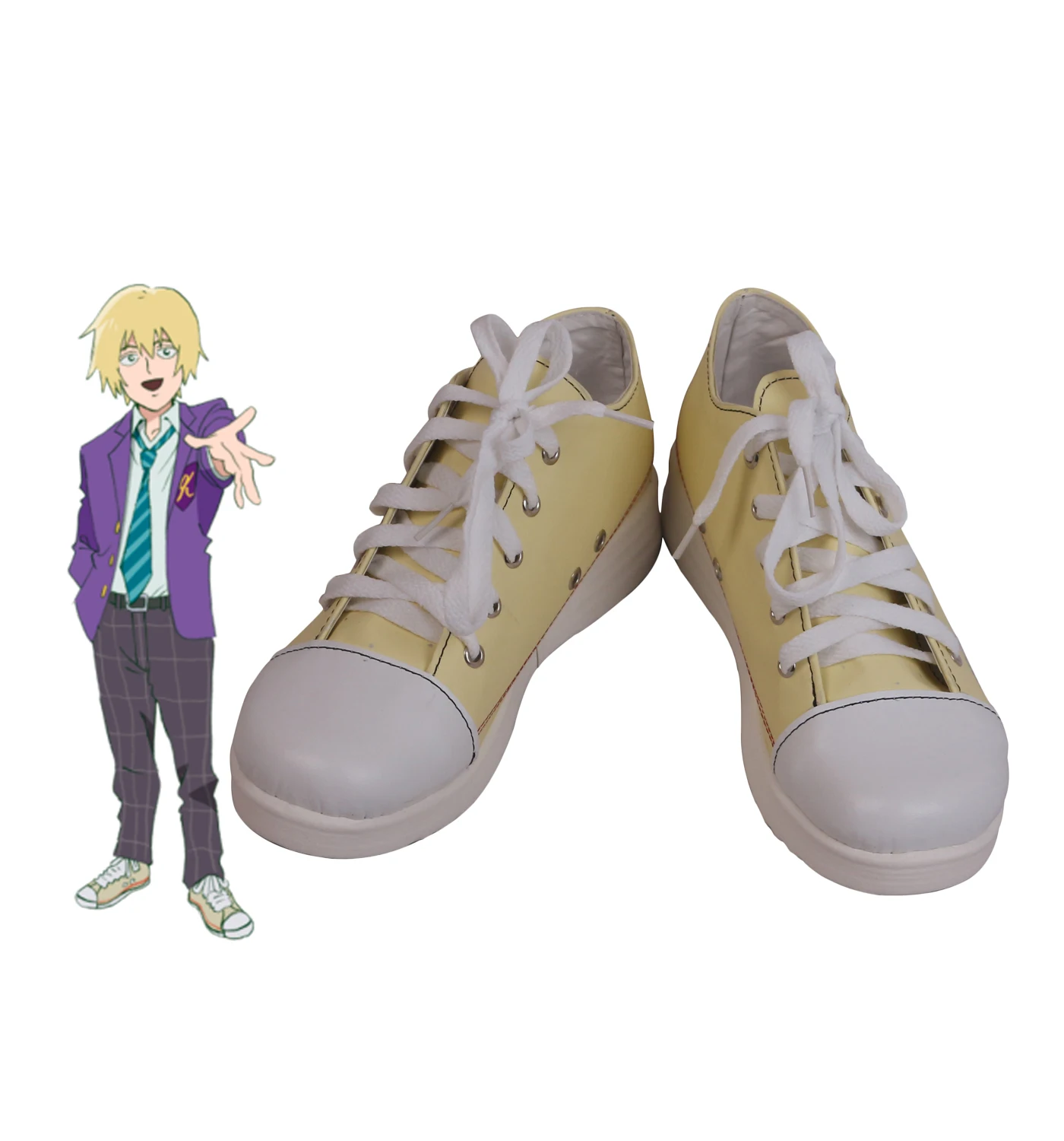 

Mob Psycho 100 Teruki Hanazawa Cosplay Shoes Boots Custom Made Any Size
