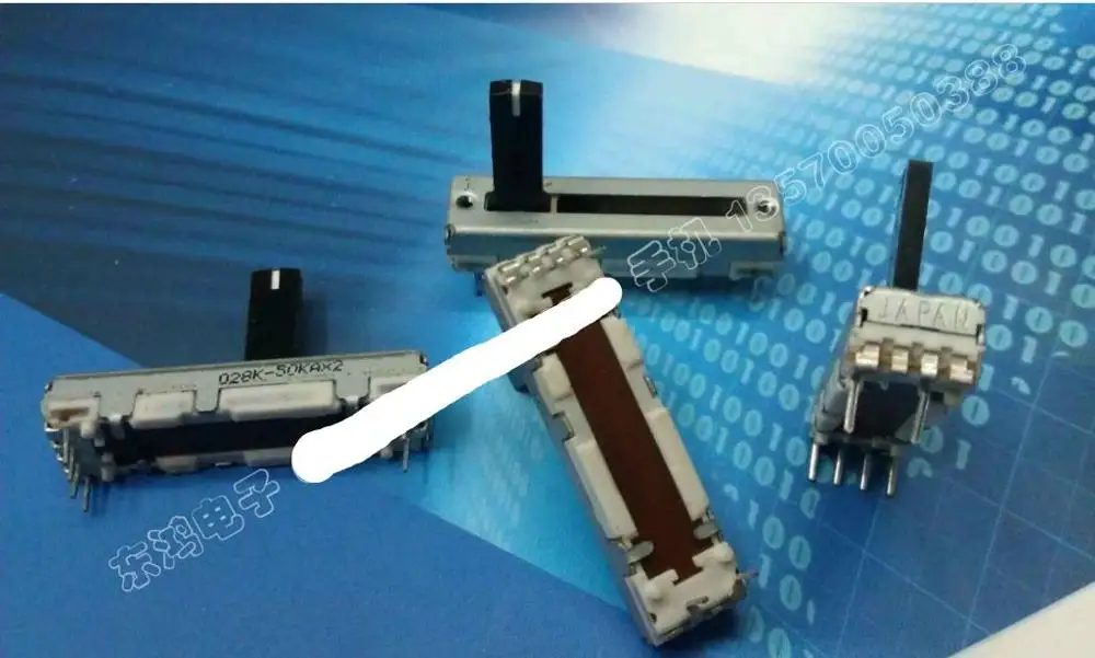 2 шт./пакет Япония ALPS 3.5 см раздвижные потенциометра A50KX2 15 ММ вал|shaft 15mm|alps japanalps slide