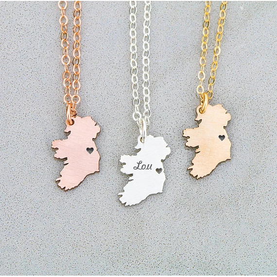 

Ireland Charm Necklace Europe Irish Jewelry Travel Gift Custom Any Words Aliexpress Top-selling Accept Drop Shipping YP6064