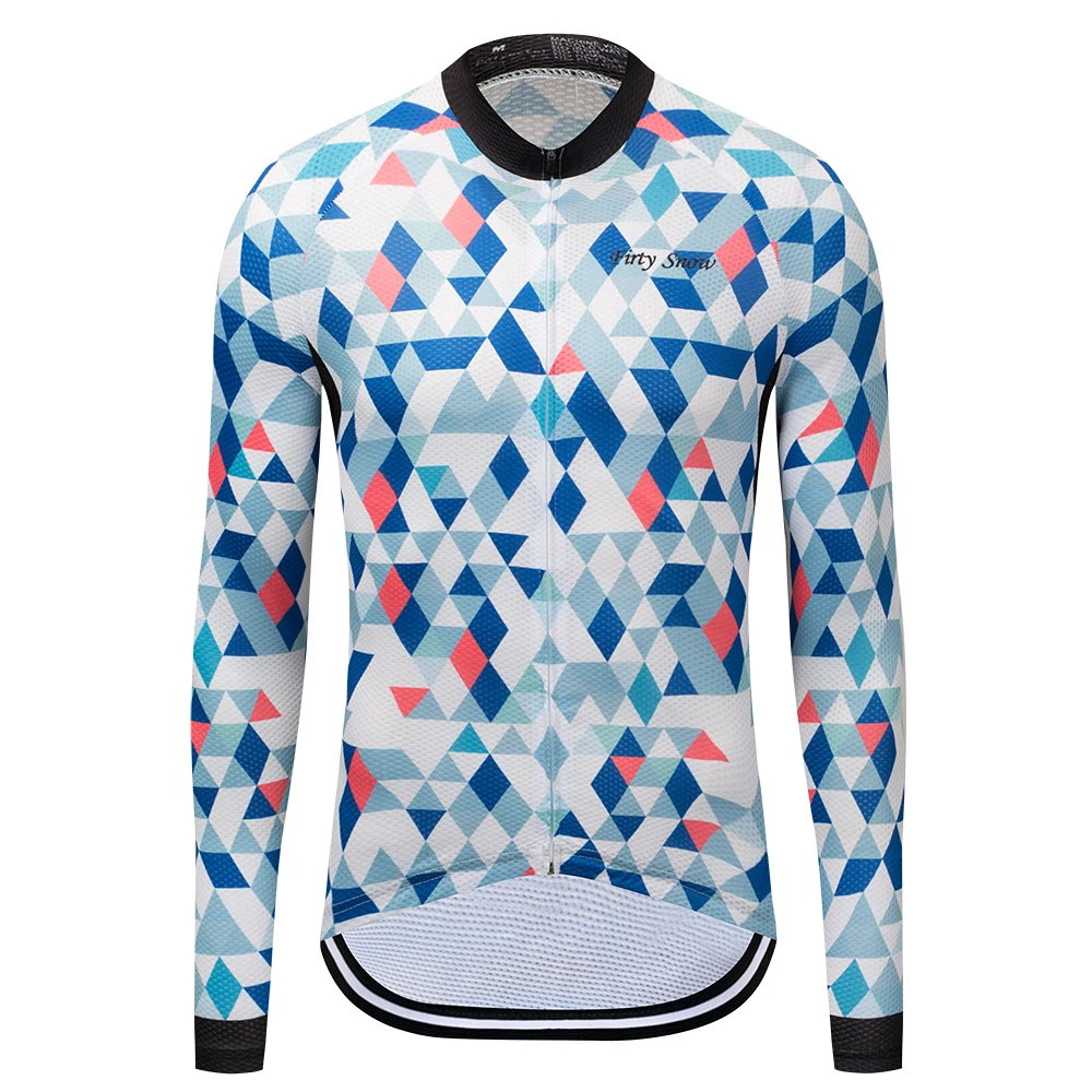 Firty Snow Long Sleeve Cycling Jersey Summer Quick Dry Breathable Team Bike Clothing Racing