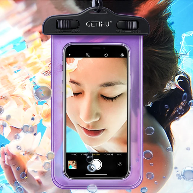 GETIHU Universal Waterproof Bag Pouch Phone Case For iPhone XS Max XR X 8 7 6 Plus Samsung S8 Note 8 For Huawei Water Proof Case