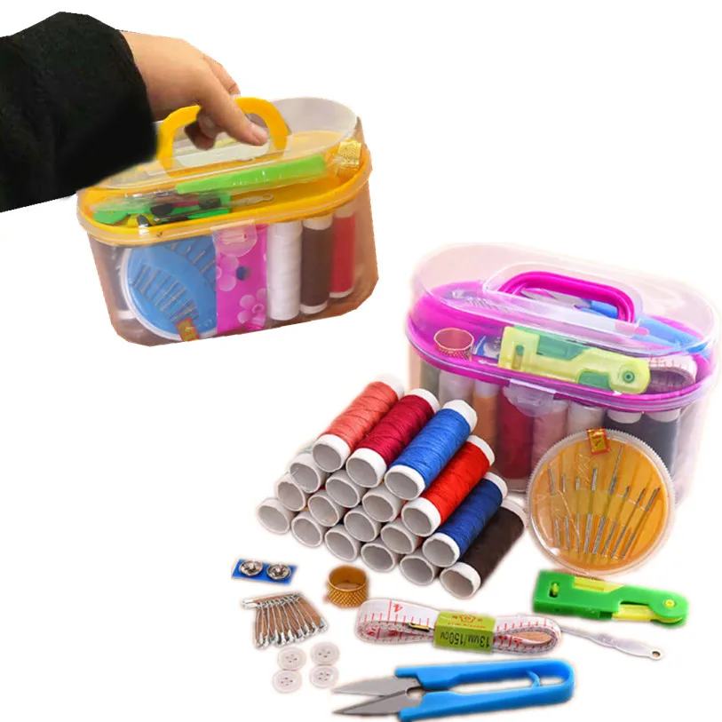 

1 Set Sewing Box Kit Home Travelling Quilting Stitching Embroidery Sewing Needle Craft Sewing Kits with Case Mom Gifts 40JA18