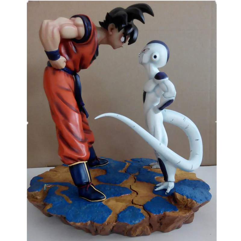 Dragon Ball Z статуя сын Goku Saiyan Kakarotto VS Frieza Вселенной Boss полный Длина портрет резиновая фигурка героя Ящик для игрушек Q913