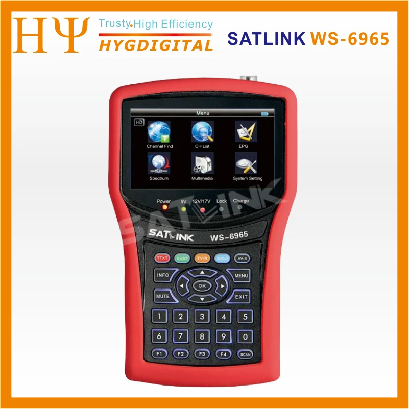 Satlink WS6965 WS 6965 HD DVB-T и DVB-T2 с анализатором спектра Finder цифровой измеритель Satlink WS-6965