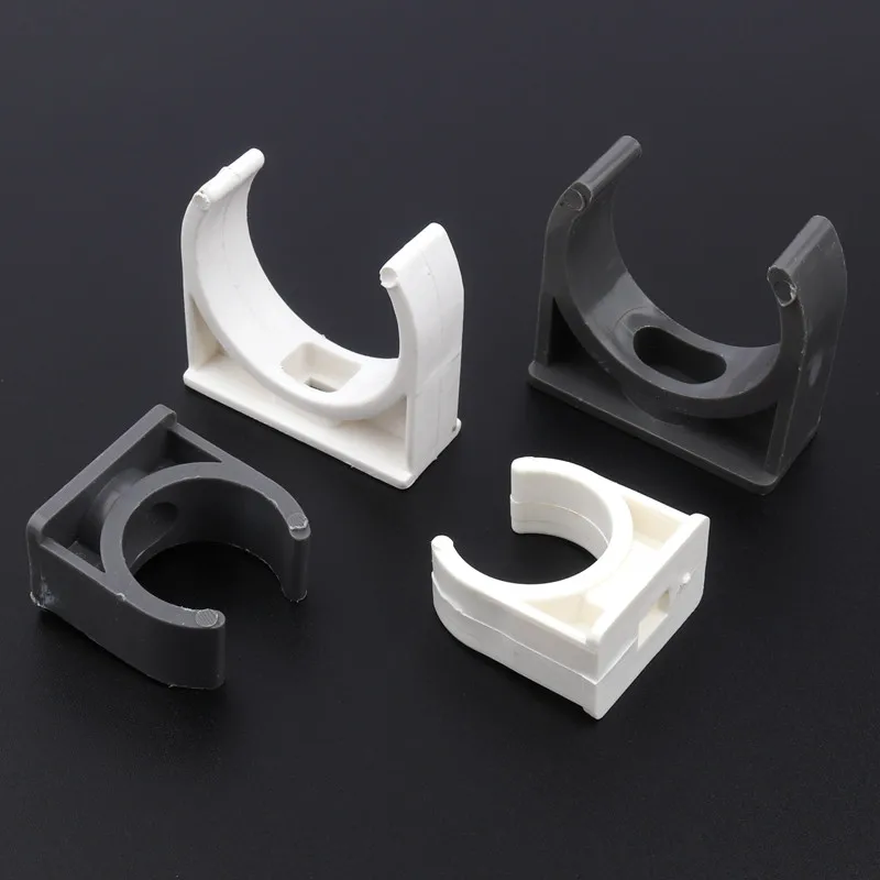 PVC Plastic Row Clamp Water Pipe U-Clip Fastener Holder Fittings 20 25 32mm