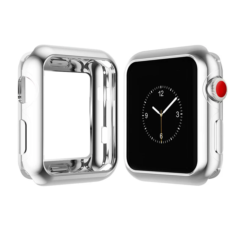 Soft case For apple watch silver (4)