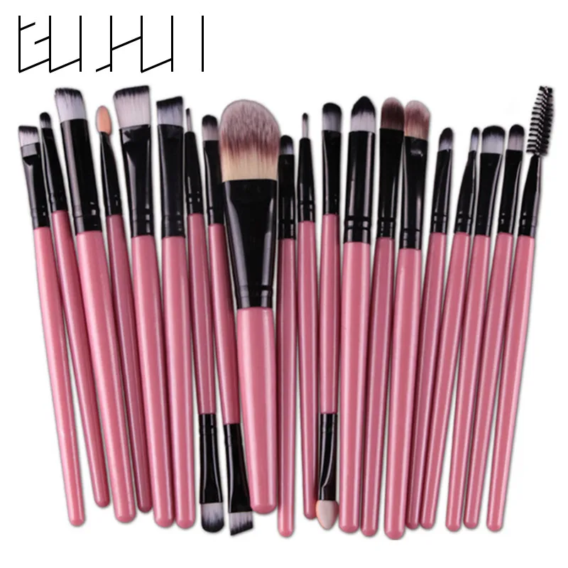 

Pro 20Pcs Makeup Brushes Set Eye Shadow Foundation Powder Eyeliner Eyelash Lip Make Up Brush Cosmetic Beauty Tool Kit Hot