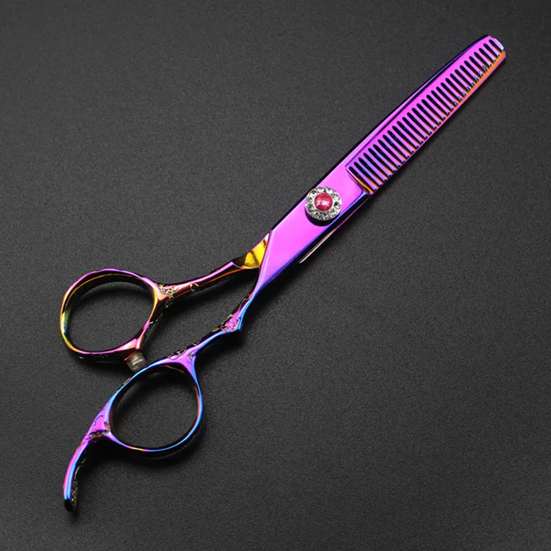 Профессиональные японские 440c 6 дюймов фиолетовые ножницы для волос сливы набор для стрижки парикмахерских makas стрижка филировочные