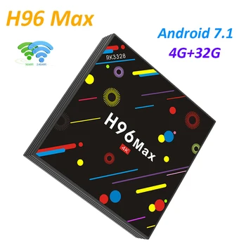 

H96 MAX H2 Android 7.1 Smart TV Box 4GB RAM 32GB ROM Set Top Box RK3328 2.4G/5G Dual WiFi 4K H.265 BT4.0 Media Player PK H96 Pro