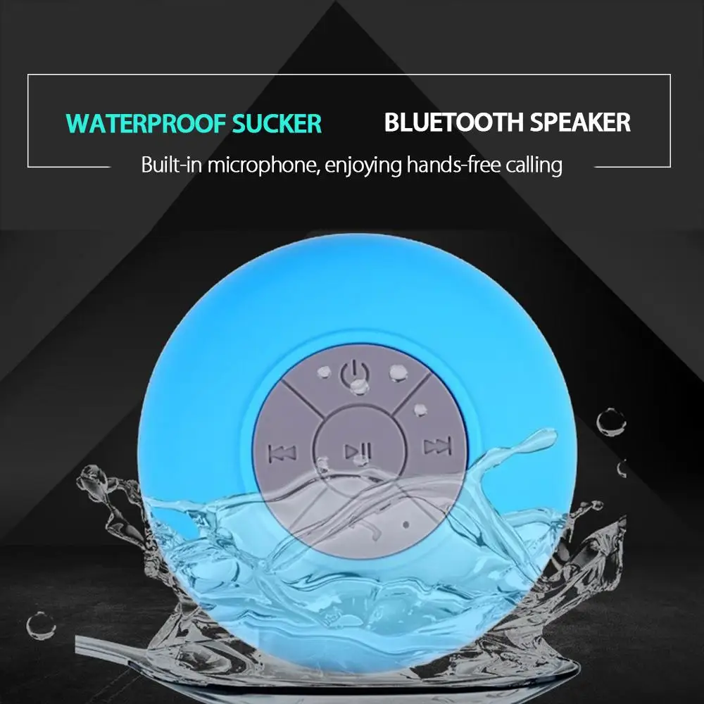 

Mini Portable Subwoofer Waterproof Wireless Bluetooth Speaker Car Handsfree Receive Call Music Suction Mic For xiaomi
