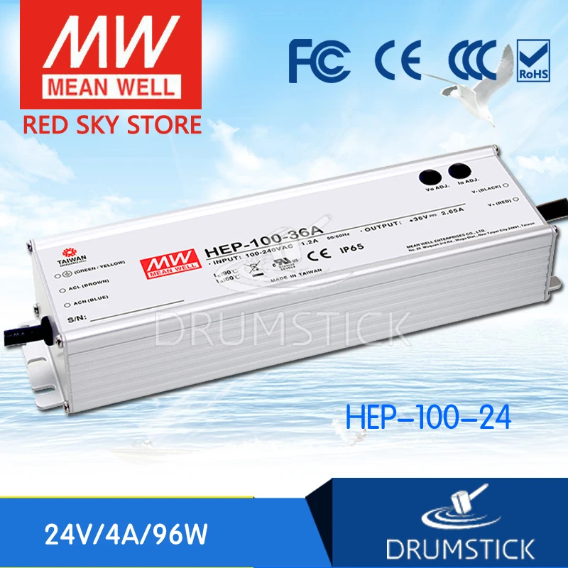 

MEAN WELL HEP-100-24 24V 4A meanwell HEP-100 24V 96W Single Output Switching Power Supply