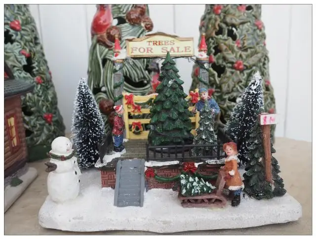 american christmas scene light christmas tree european town sand table resin accessories in statues sculptures from home garden on aliexpresscom - American Sales Christmas Trees american christmas scene light christmas tree european town sand table resin accessories in statues sculptures from home garden on aliexpresscom - American Sales Christmas Trees