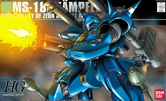 

Bandai Gundam HGUC 089 1/144 MS-18E Kampfer Mobile Suit Assemble Model Kits Action Figures Children's toys