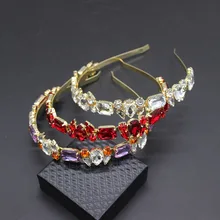 Украшение в стиле барокко, простая индивидуальная повязка на голову, красивые девушки, дикие уличные аксессуары для волос, простые стразы, повязка на голову, 826