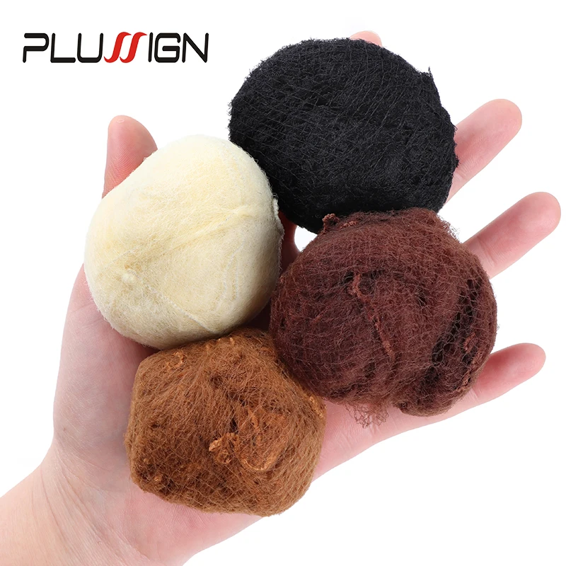 Hot Sale Plussign 20Pcs Four Colors 5Mm Hole Soft Nylon Hairnets Black Brown Dark Coffee Beige Color Invisible Disposible Net