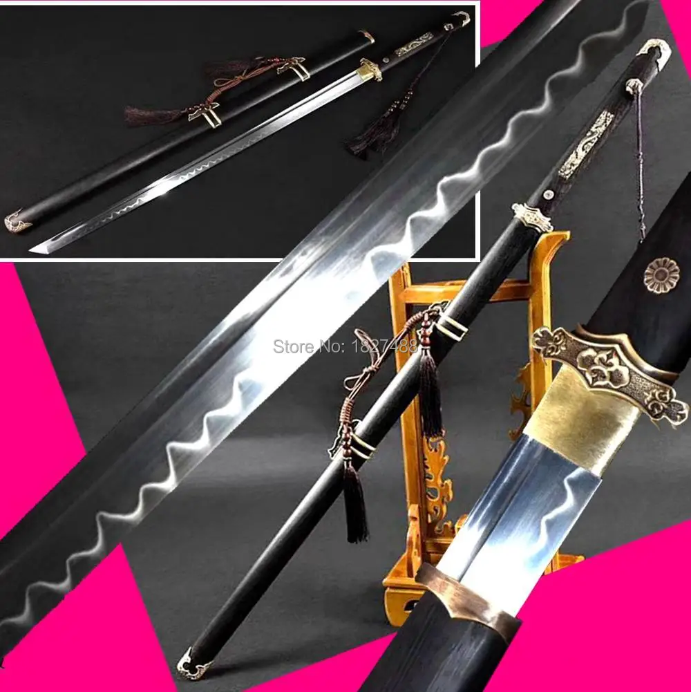 Full Hand T10 Steel Clay Tempered Groove Blade Sharp Straight