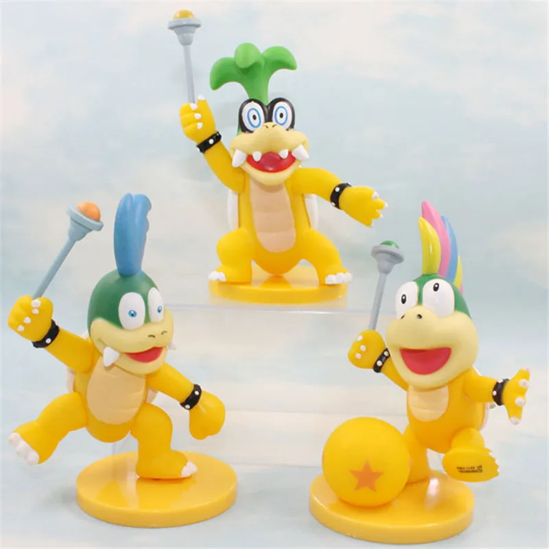 Rare Collection 10cm Super Mario Bros Koopaling Kids Iggy Ludwig Roy Wendy Lemmy Larry Action Figure Toy Rare Collection 10cm Super Mario Bros Koopaling Kids Iggy Ludwig Roy Wendy Lemmy Larry Action Figure Toy