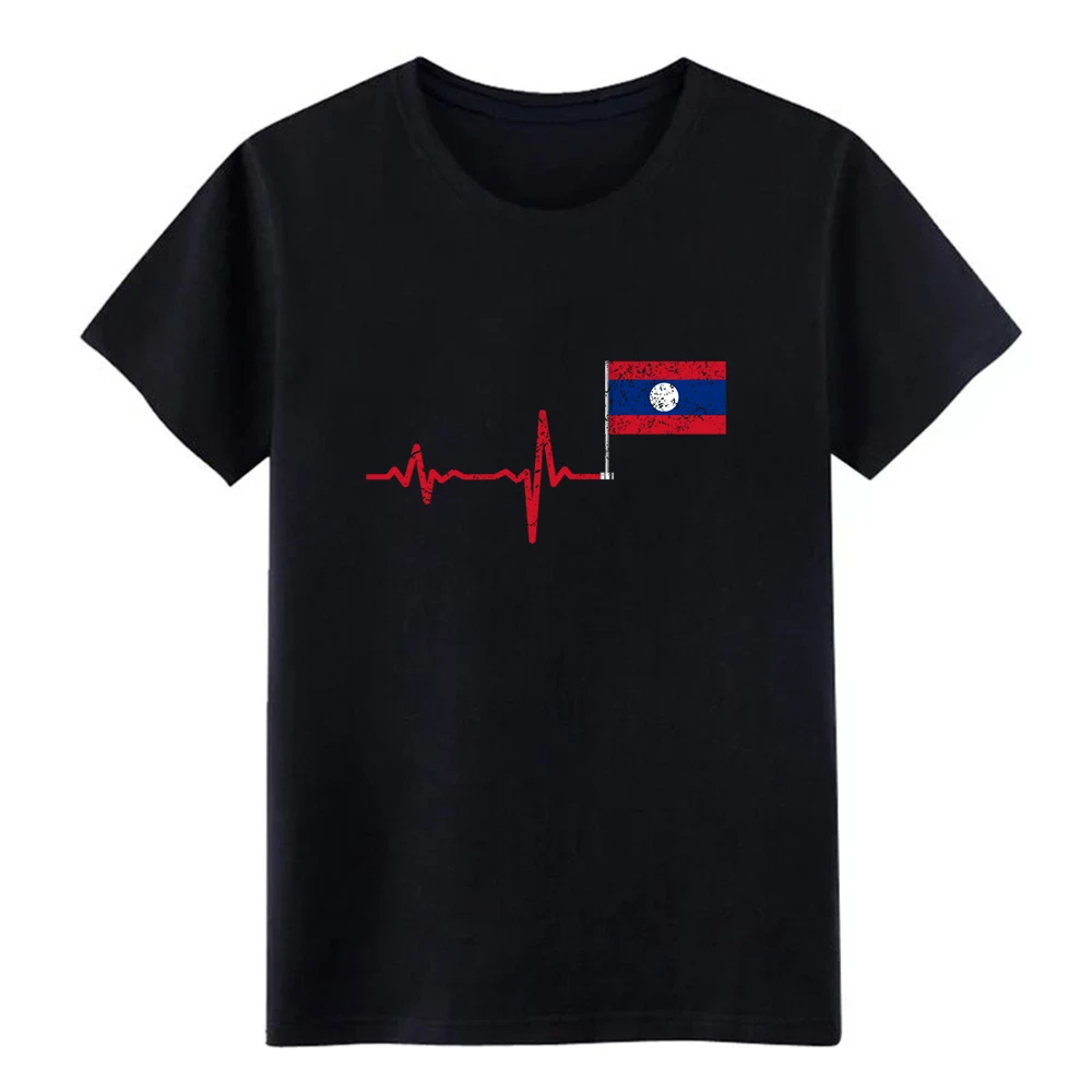 Бейсбольная Футболка с надписью Heartbeat Laos flag gift 100% хлопок круглым вырезом новая