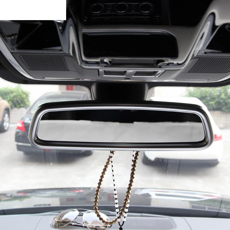 

ABS Chrome Interior Rearview Mirror Cover Trim For Land Rover Discovery 4 Range Rover Sport Evoque Accessories Car Styling