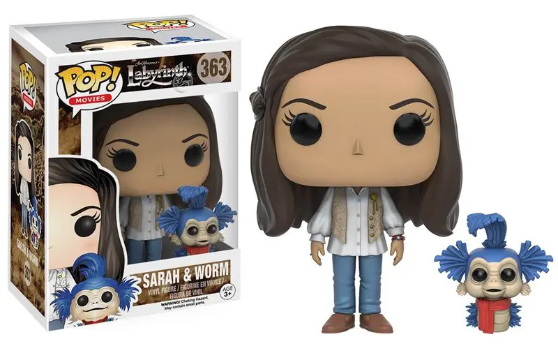 Funko pop официальные фильмы: лабиринт Сара и червь Виниловая фигурка Коллекционная