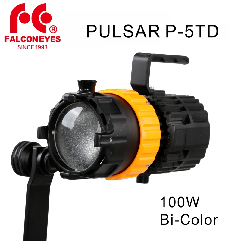

Falcon Eyes 100W Pulsar 5 P-5TD Mini Spot Light 3000K-5600K Photography Light Adjustable Focus Length Fill Light