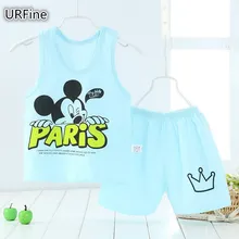 URFine Девушки Мальчик Одежда Мультфильм Кошка Футболка + Короткие Детские Костюмы Комплект Одежды Девушки Установить Девочек Костюм Детская Одежда