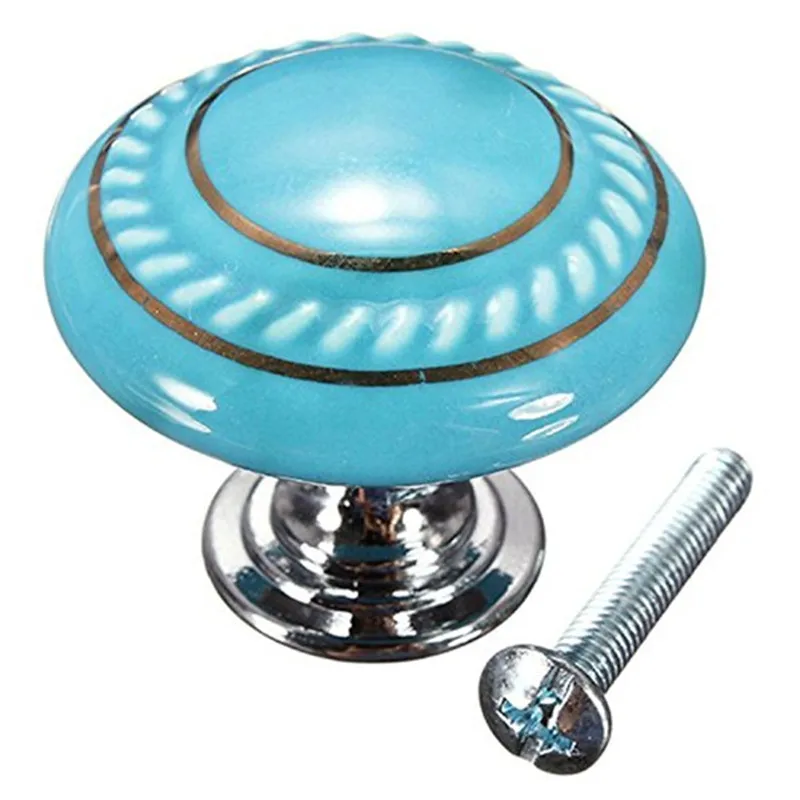 1 шт. Круглая Керамическая дверная ручка в стиле ретро кухонный шкаф винтажное