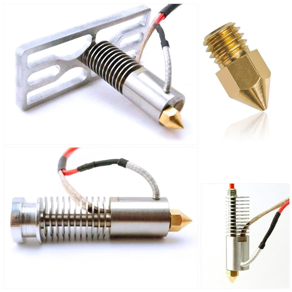 10 шт. 3D принтеры Запчасти MK7 MK8 сопла 0,2 0,3 0,4 0,5 0,6 0,8 1,0 мм Медь экструдер с резьбой 1,75 мм 3,0 нити насадки для душа латунь