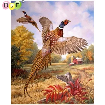 

DPF Mountain village pheasant 5D diamond mosaic square diamond embroidery needlework diamond painting cross stitch home decor