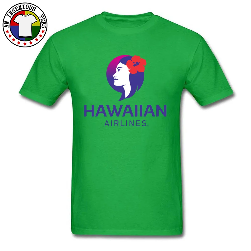 Hawaiian Airlines Gift Lovers Day 100% Cotton Crew Neck Male Tops T Shirt Funny T-Shirt Prevailing Short Sleeve Top T-shirts Hawaiian Airlines green