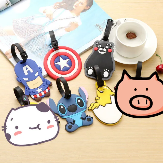 

Travel Accessories Creative Luggage Tag Unicorn Cartoon Silica Gel Suitcase ID Addres Holder Baggage Boarding Portable Label