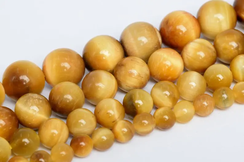 Golden Tiger Eye Gemstone AAA Yellow Round 4mm Loose Beads1