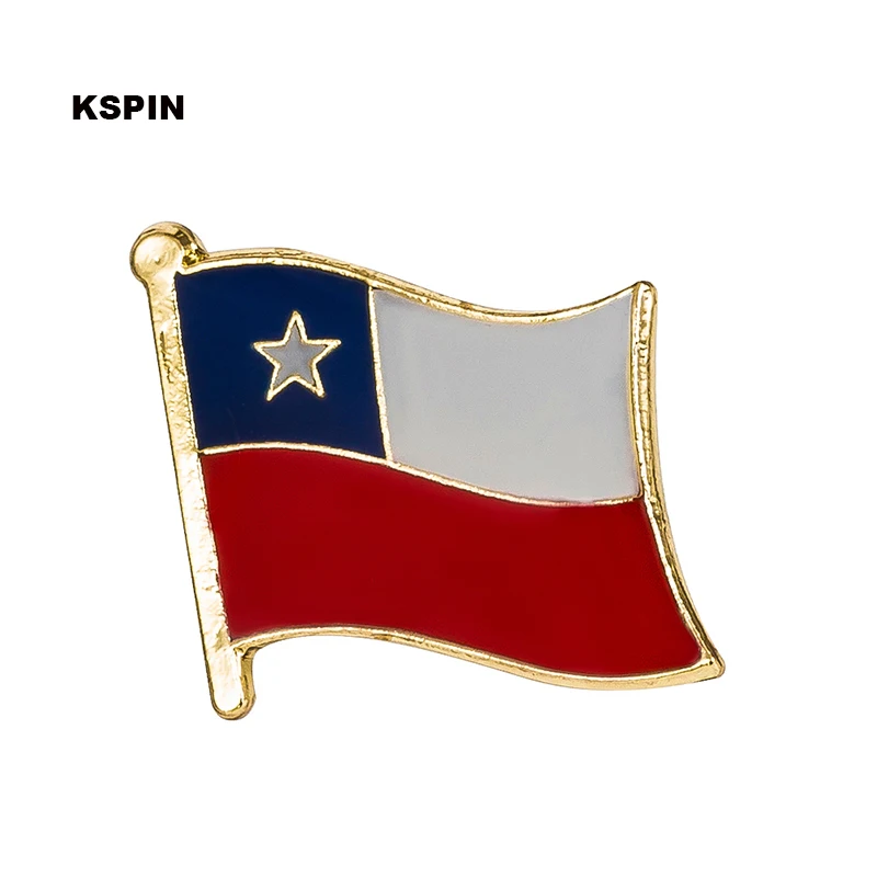Чили металлический флаг нагрудные значки для одежды Rozet набор брошь в броши KS-0216