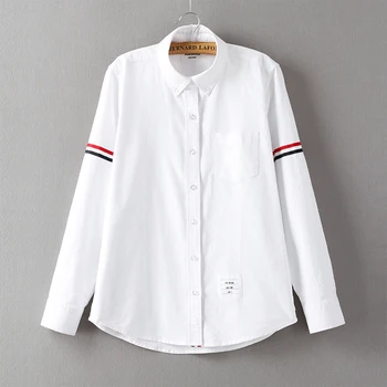 

2017 Cotton Blusas Sale Limited Blusa Women Tops 's Spring And Summer England Wind Wild Slim Arm Shirt Female Leisure College