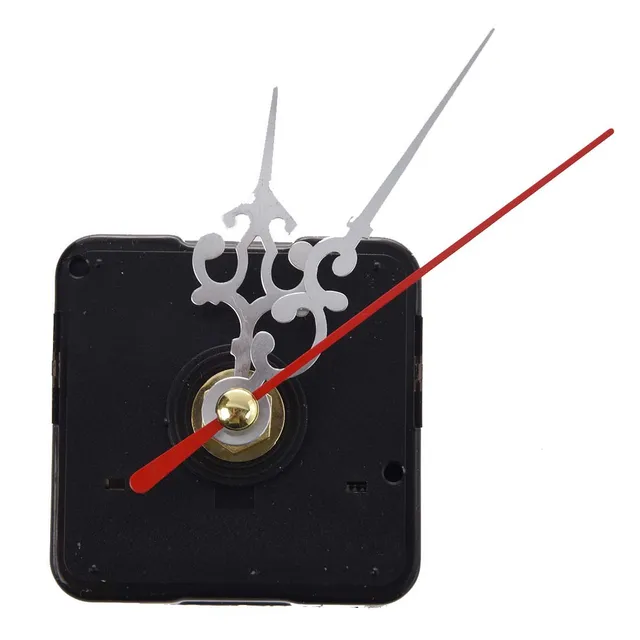 Clock Movement Mechanism with Silver Hour Minute Red Second Hand DIY