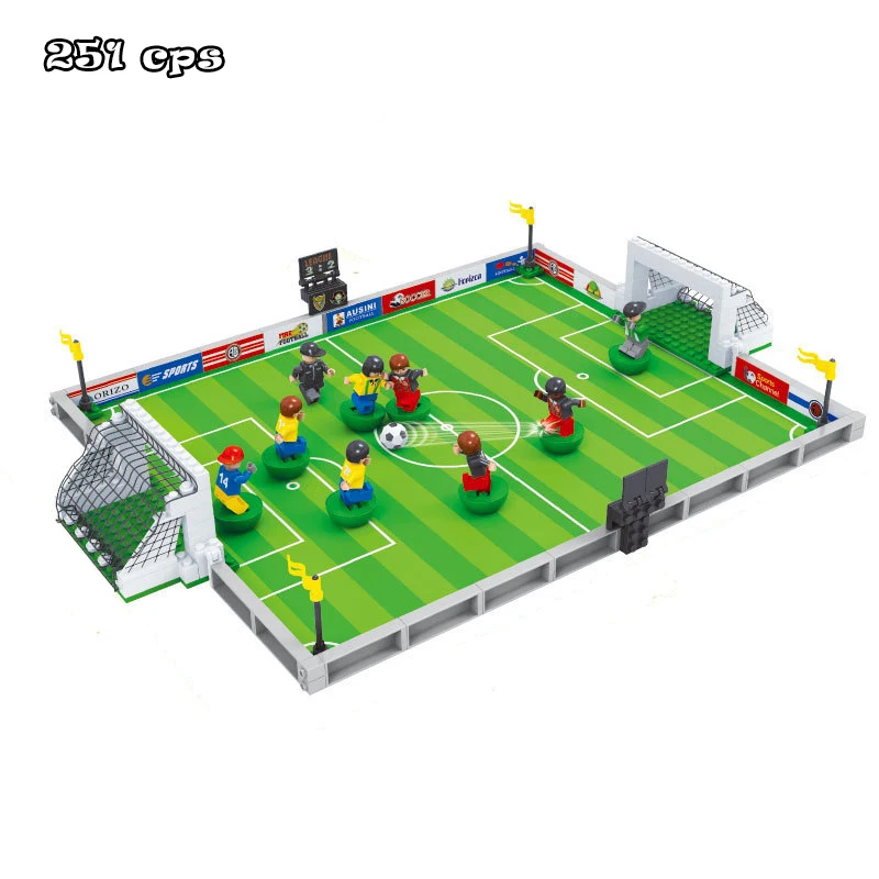 Model building kits compatible with font b lego b font city football series 200 3D blocks