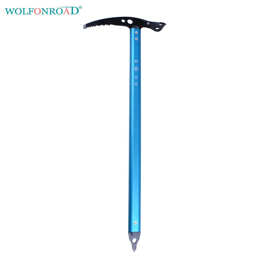 

WOLFONROAD CE Certification Outdoor Ice Climbing Pick Rock Piolet Ice Axe Sport Equipment Hammer Chromoly Head L-XDQJ-133