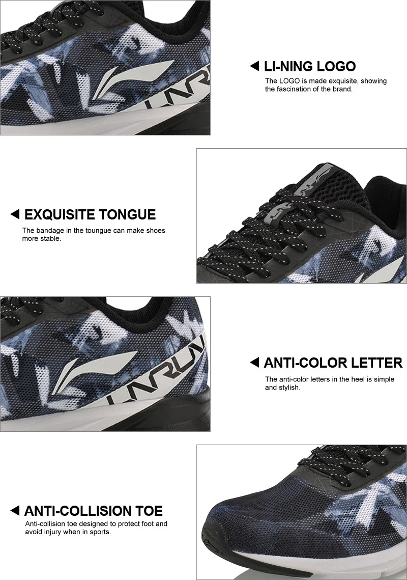 Li-Ning/мужские разноцветные кроссовки с подушкой; дышащая спортивная обувь с подкладкой; кроссовки; ARHM039 XYP567