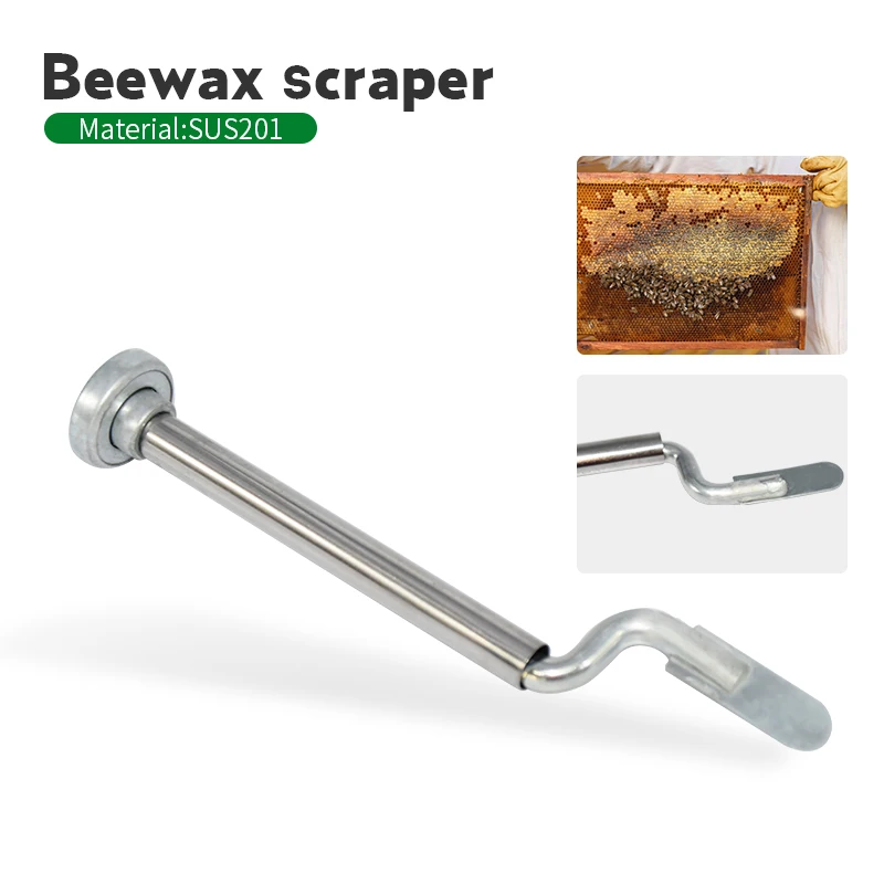 

Beekeeping Tool Beewax Scraper Honey Bees Queen Royal Jelly Cell Cups Cleaning Tool Turning Handle Tool Beewax Scraper 1PCS
