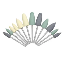 12pcs Dental Equipment Grinding Head Silicone Polishers Drills Dental Low Speed Teeth Whitening Polishing Grinding Heads Tool