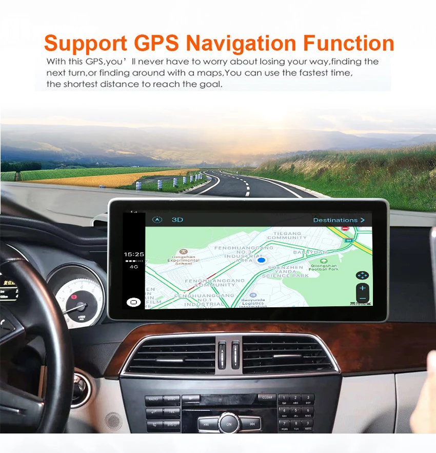 3 Koason 10.25inch 2+32G Android 7.1 Car Multimedia player audio stereo GPS Navigation for Mercedes Benz C Class W204 2011-2014