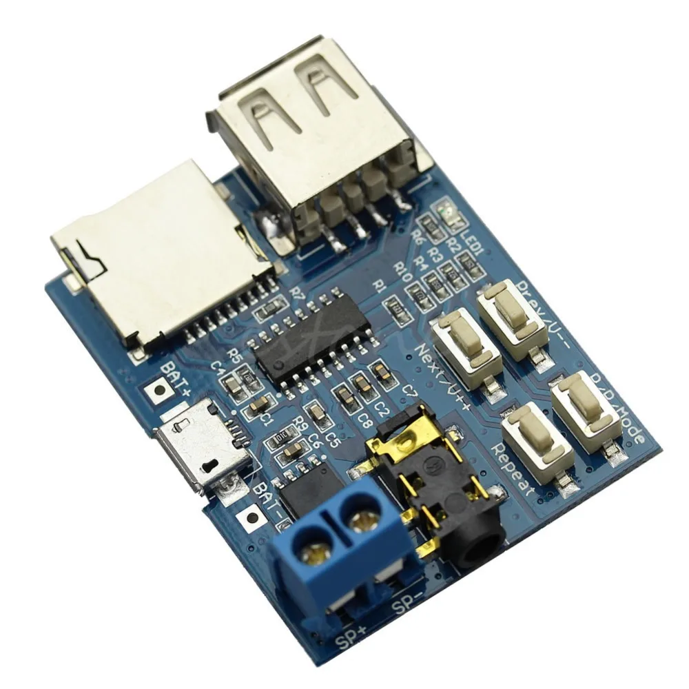 OOTDTY TF card U disk MP3 Format decoder board module amplifier decoding audio Player audio-player : image OOTDTY TF card U disk MP3 Format decoder board module amplifier decoding audio Player audio-player