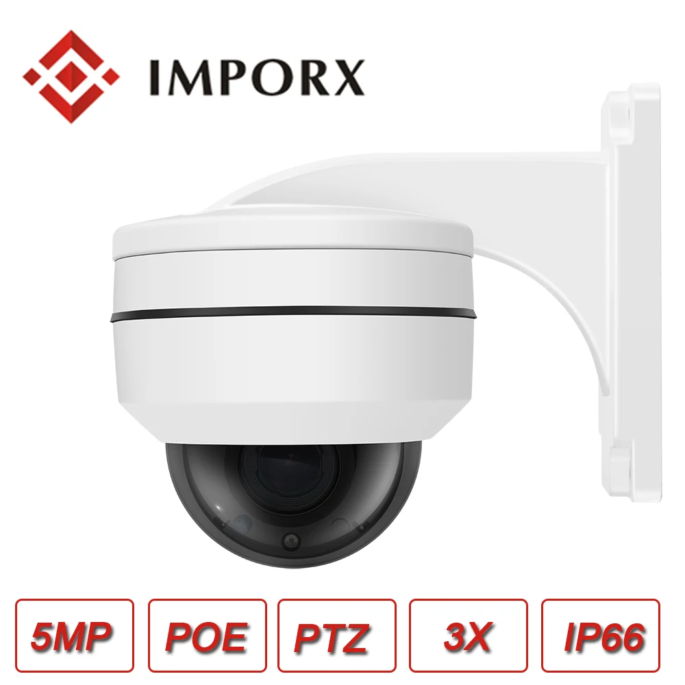 

IMPORX 5MP MINI Speed Dome PTZ Camera 5 Megapixels IP Camera Pan Tilt ONVIF 3X ZOOM Night Vision IR 50M P2P CCTV Security H.265